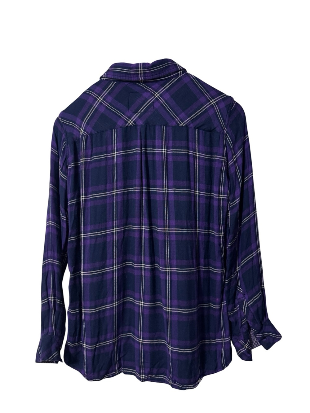 Rails Purple Plaid Button-Up Shirt | Lightweight | Size L - Picture 3 of 7